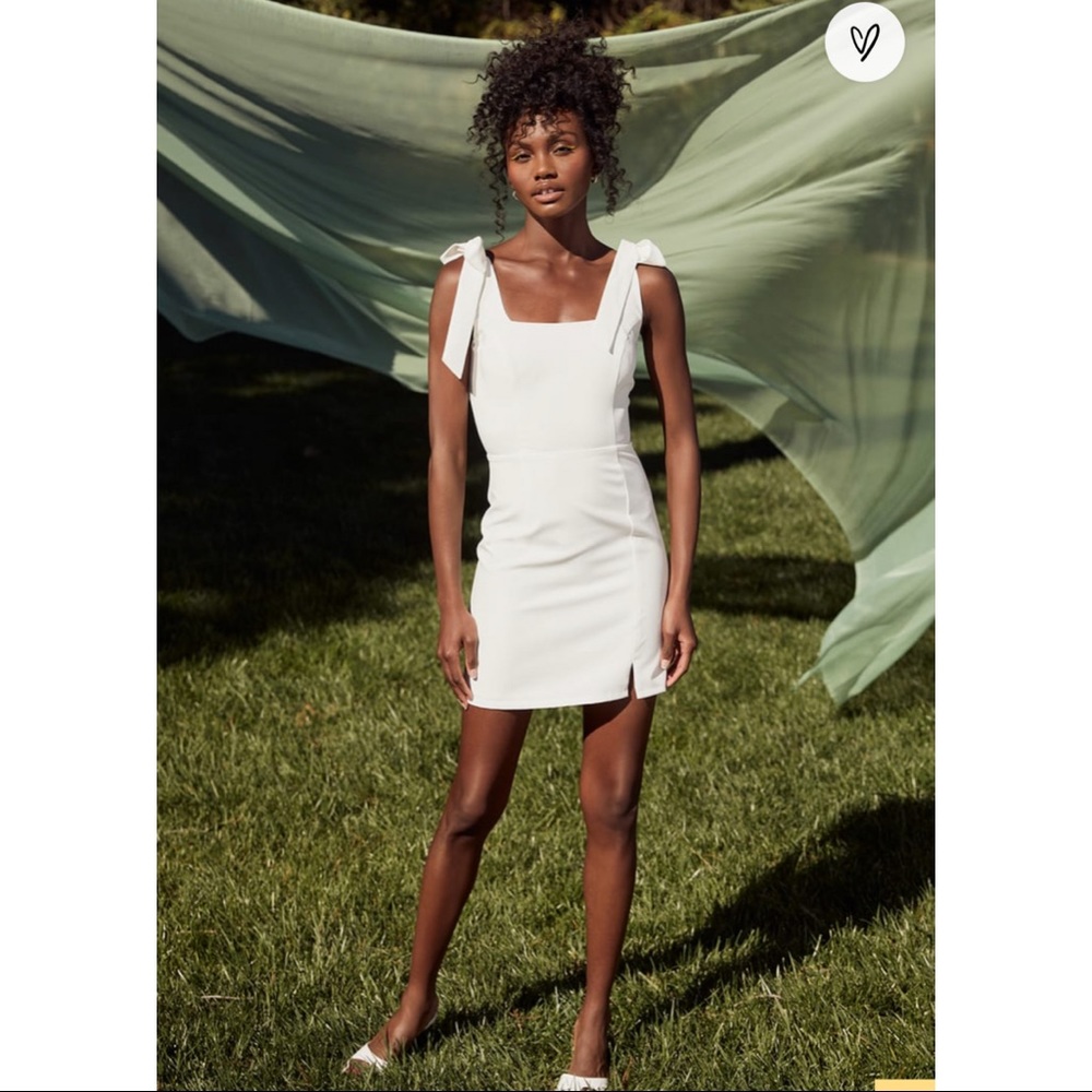 Lulu’s Your Sweetie White Tie Mini Dress NYT